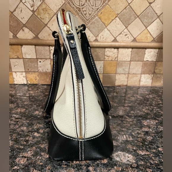 Kate Spade Black and Cream - Pebbled Leather Tote Handbag - Picture 5 of 8